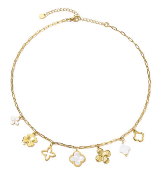 KETTING CLOVER LIFE GOUD