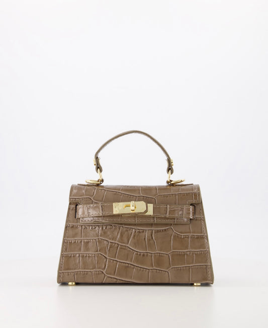 TAS GRACE CROCO - TAUPE