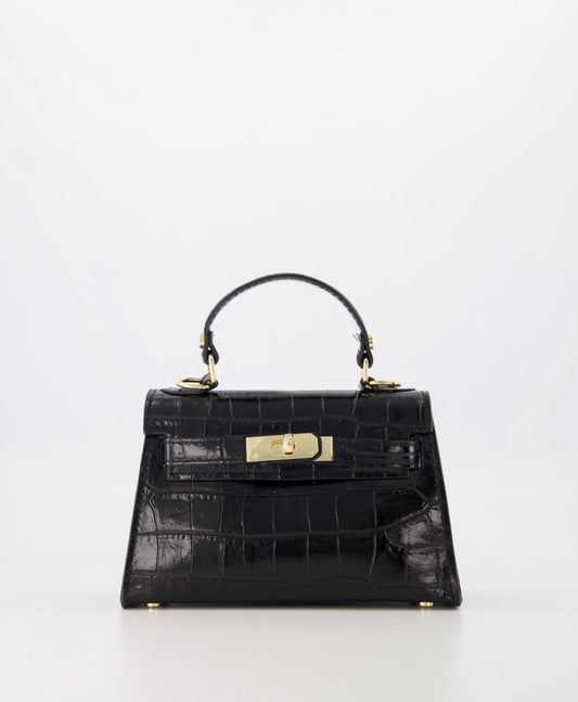 TAS GRACE CROCO - ZWART
