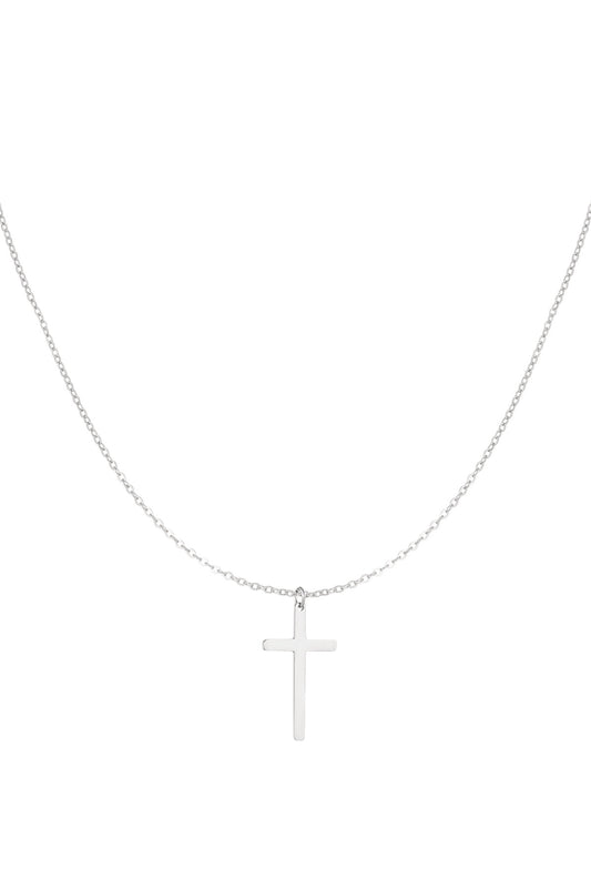 KETTING KRUIS ZILVER
