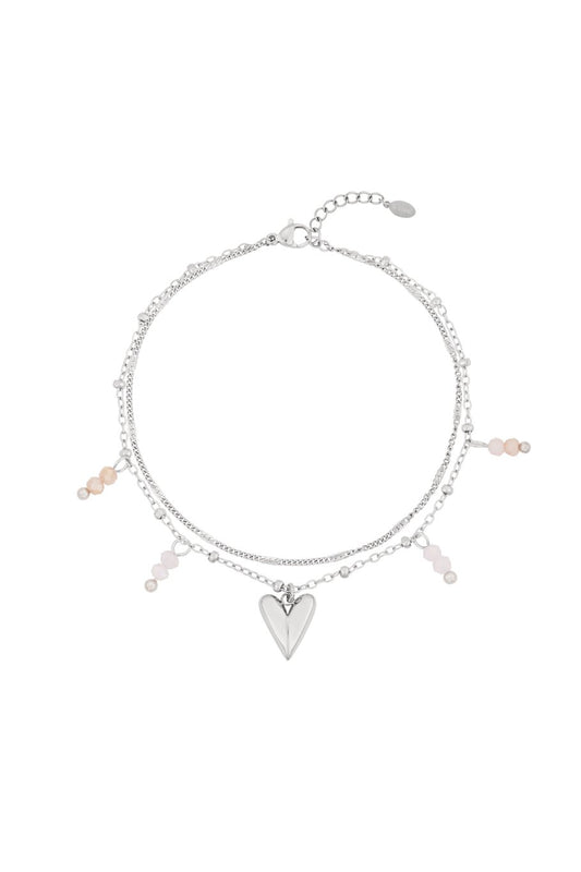 ARMBAND DOUBLE LOVE ZILVER