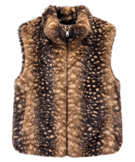GILET BAMBI BRUIN Kinaofashionboutique