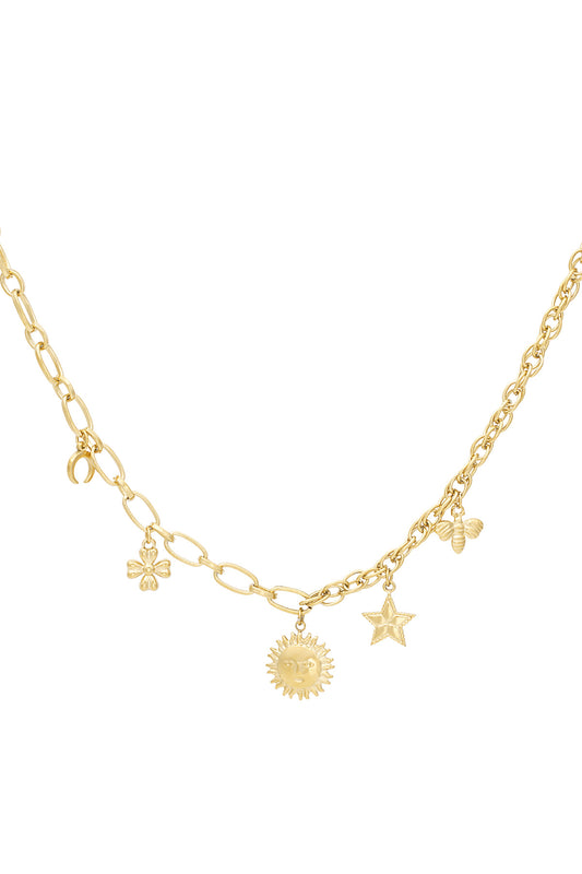 KETTING CELESTIAL CHARM GOUD