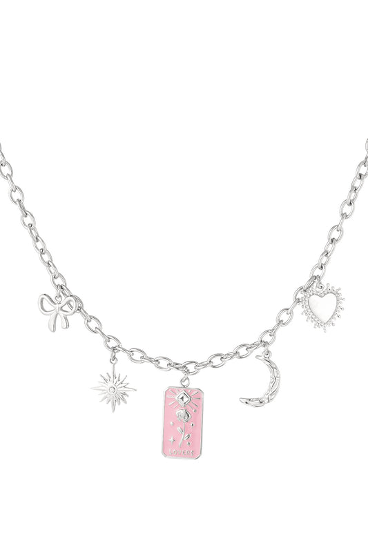 KETTING ROSE LOVERS ZILVER