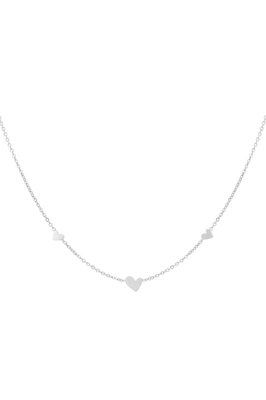 KETTING HARTJES ZILVER