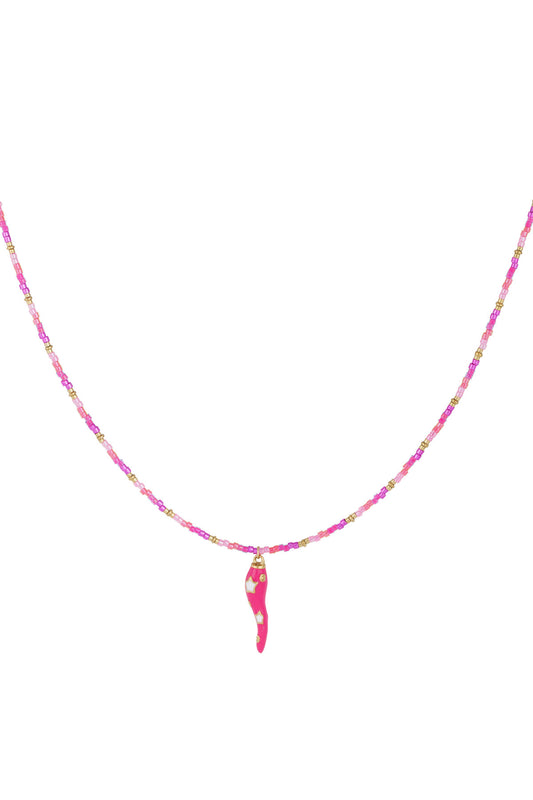KETTING HETE PEPER ROZE
