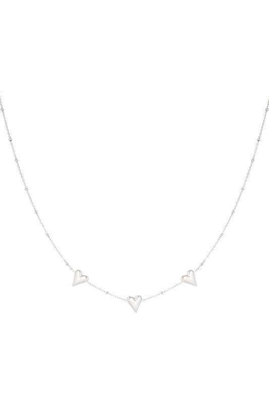 KETTING HARTJES ZILVER