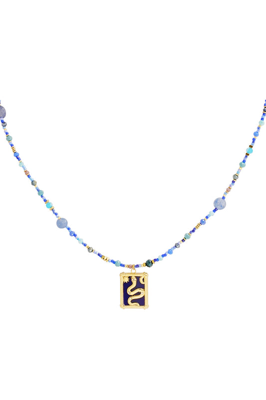KETTING SNAKE STORY BLAUW