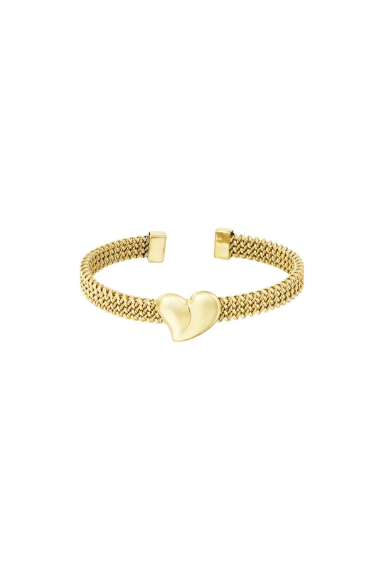 ARMBAND BANGLE HART GOUD