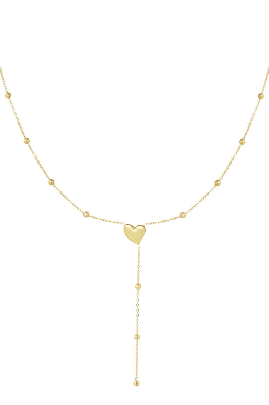 KETTING HART BOLLETJES GOUD