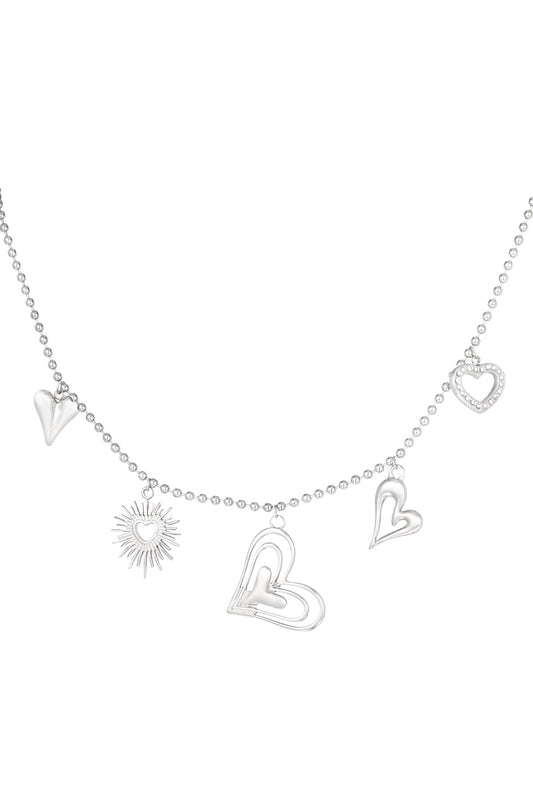 KETTING LOVING HEARTS ZILVER