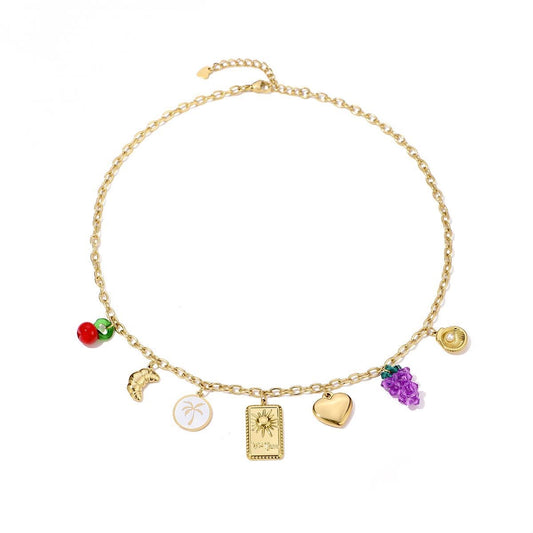 KETTING MULTI BEDELS GOUD