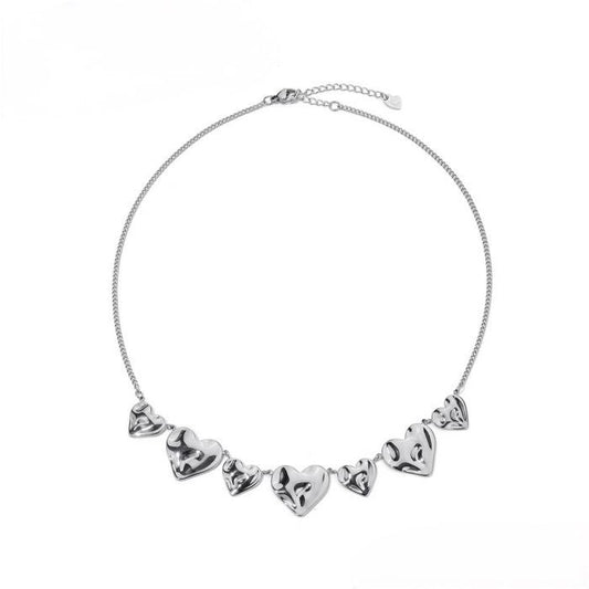 KETTING HEARTS ZILVER