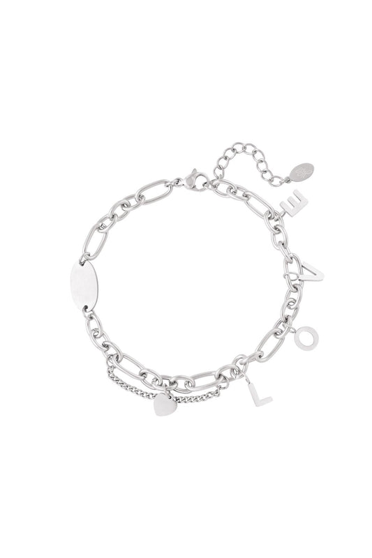 ARMBAND LOVE ZILVER