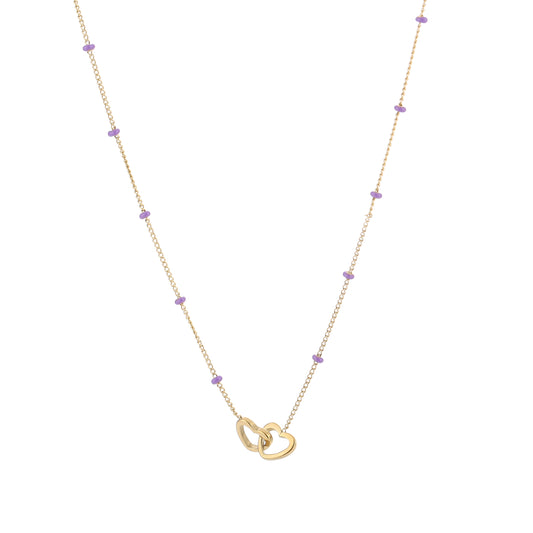KETTING CIRCLE LOVE LILA