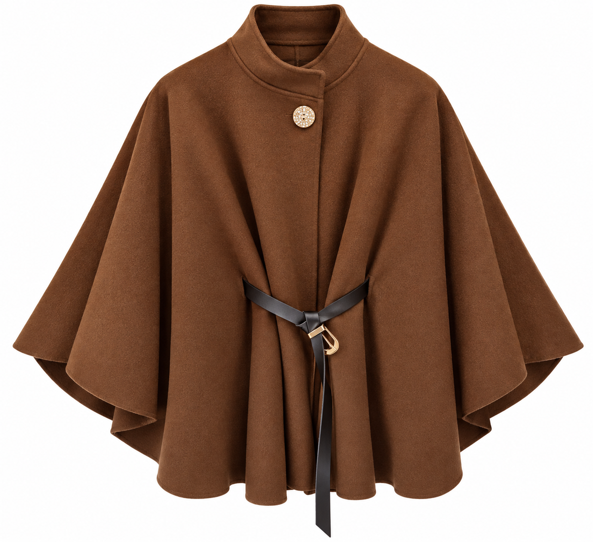 PONCHO VEST LICHT BRUIN Kinaofashionboutique