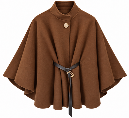 PONCHO VEST LICHT BRUIN Kinaofashionboutique
