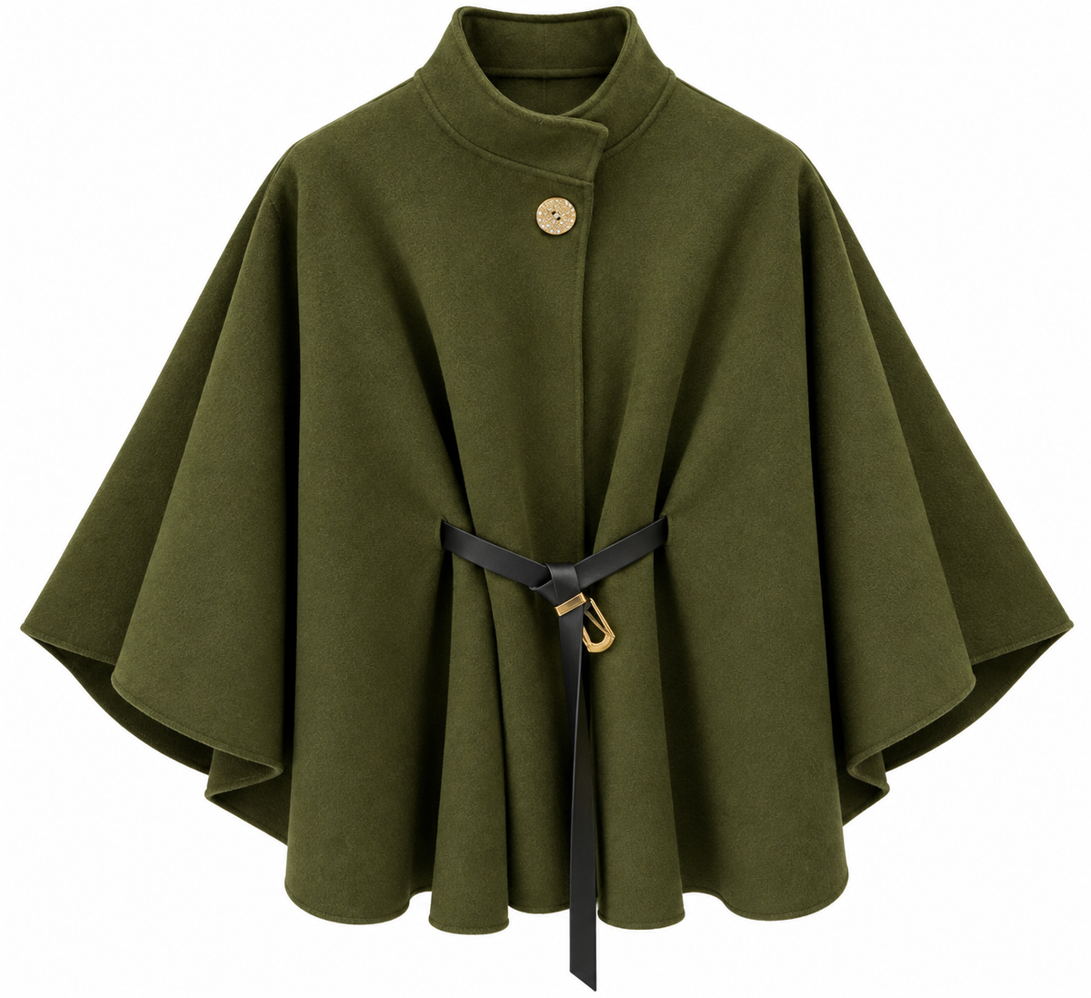 PONCHO VEST ARMY Kinaofashionboutique