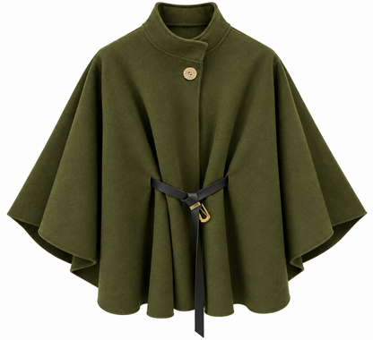 PONCHO VEST ARMY Kinaofashionboutique