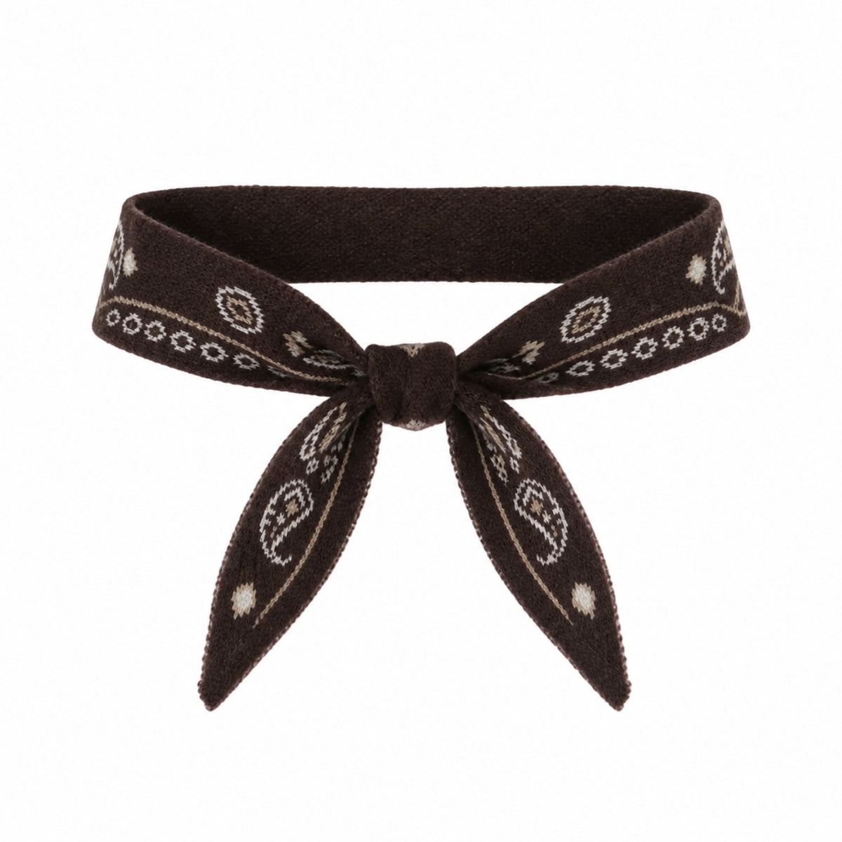 SJAAL GEBREID PAISLEYPRINT BRUIN Kinaofashionboutique