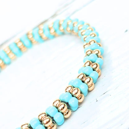 ARMBAND FLOWERBEADS MINT - LABEL SIX