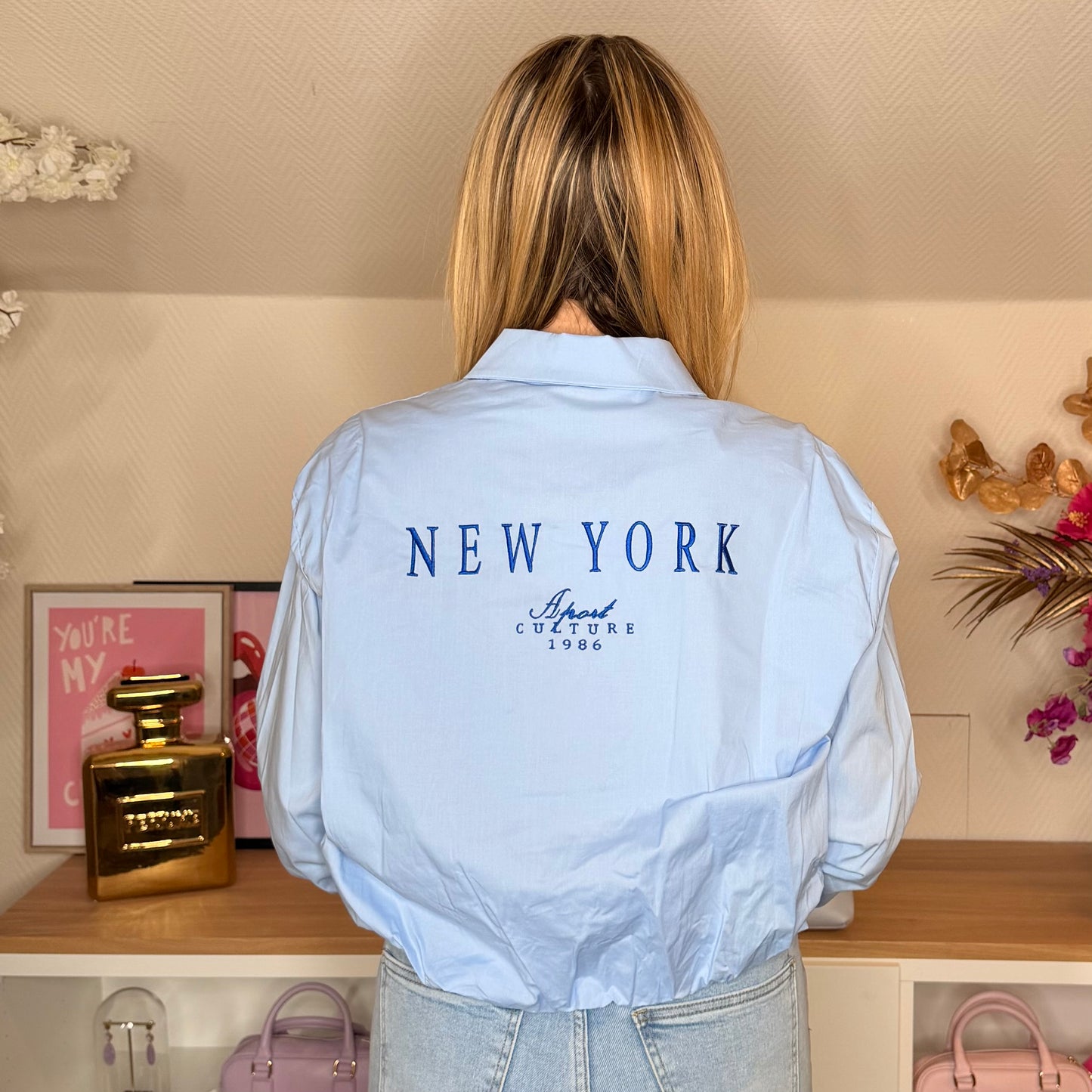 BLOUSE NEW YORK BLAUW
