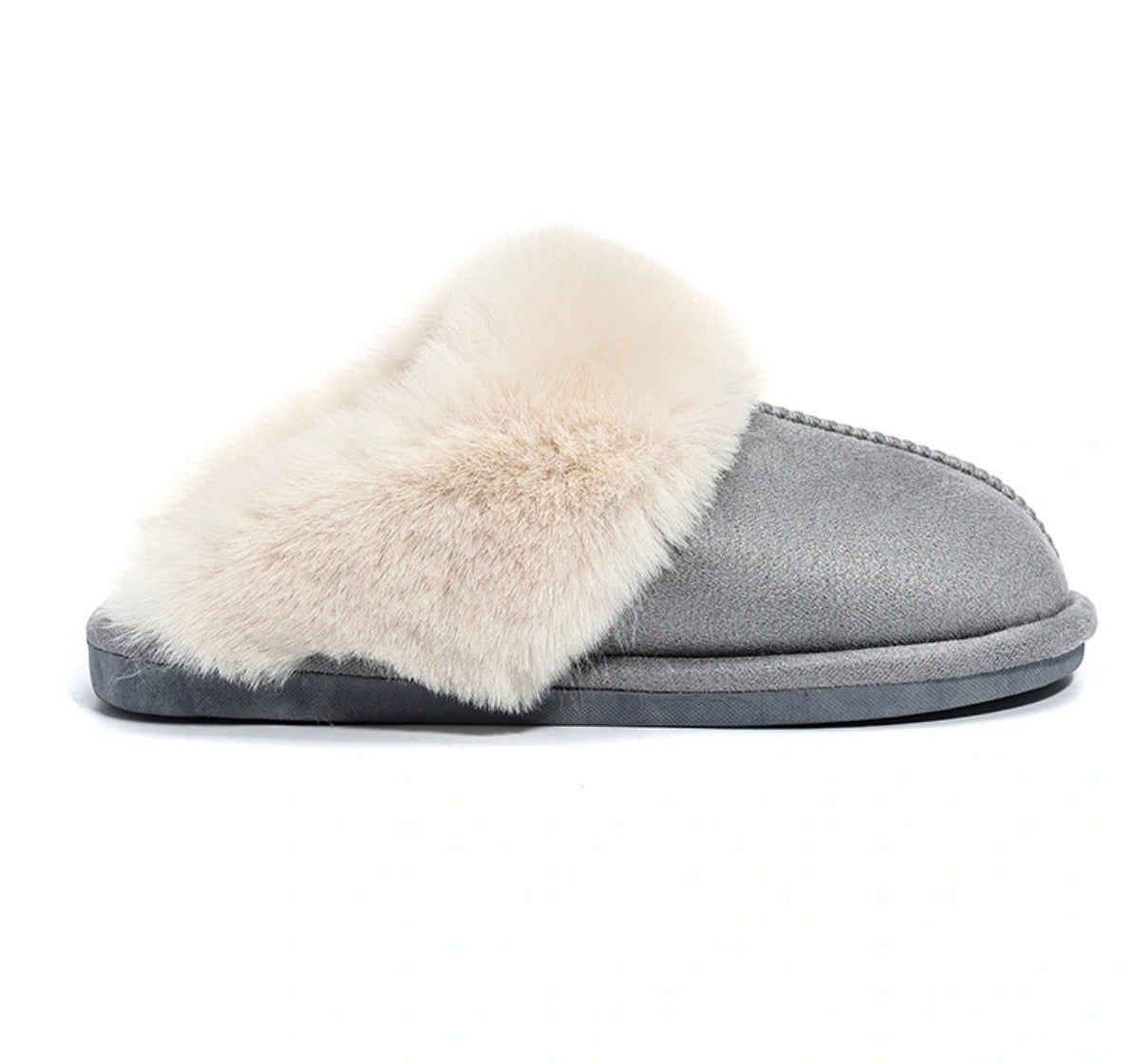 PANTOFFELS COZY GRIJS Kinaofashionboutique