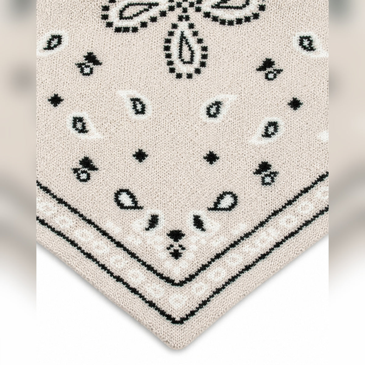 SJAAL GEBREID PAISLEYPRINT ECRU Kinaofashionboutique