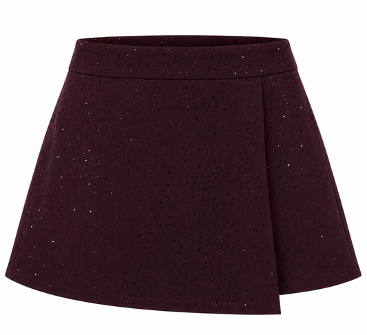 SKORT ROSIE AUBERGINE Kinaofashionboutique