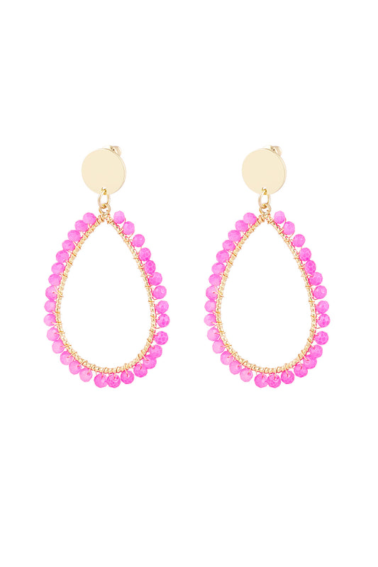 OORBELLEN LOUISE FUSHIA