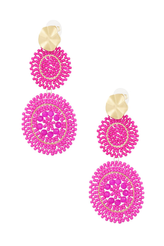OORBELLEN SUNFLOWER ROZE