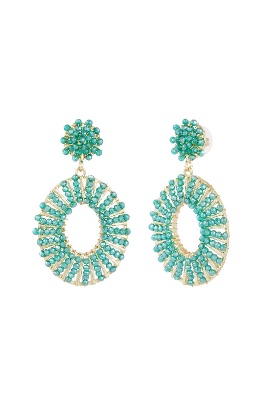OORBELLEN BEAD BLISS GROEN