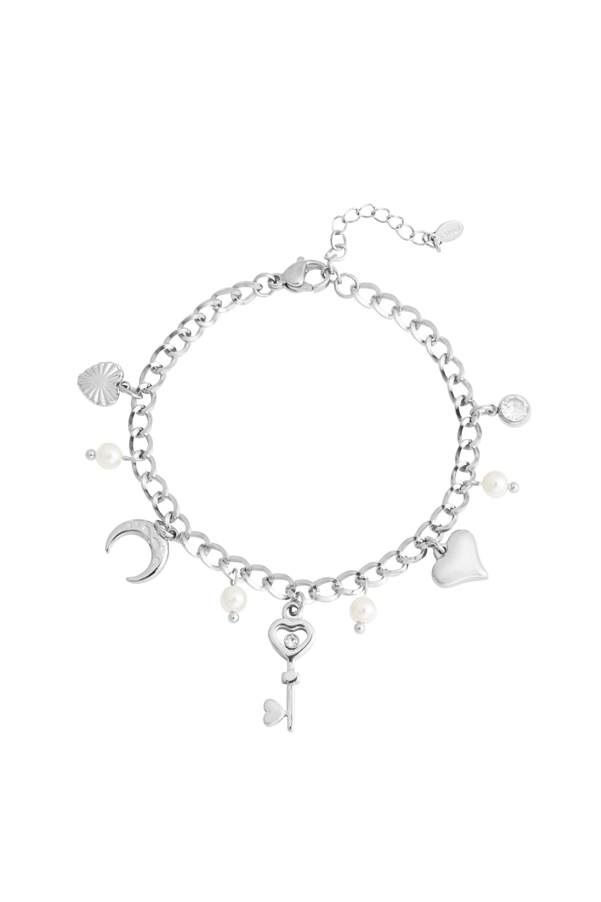 ARMBAND KEY TO MY HEART ZILVER