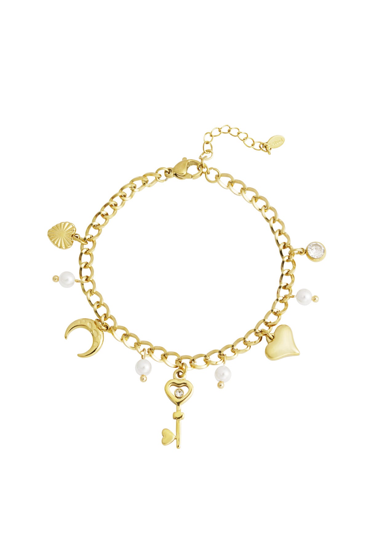 ARMBAND KEY TO MY HEART GOUD
