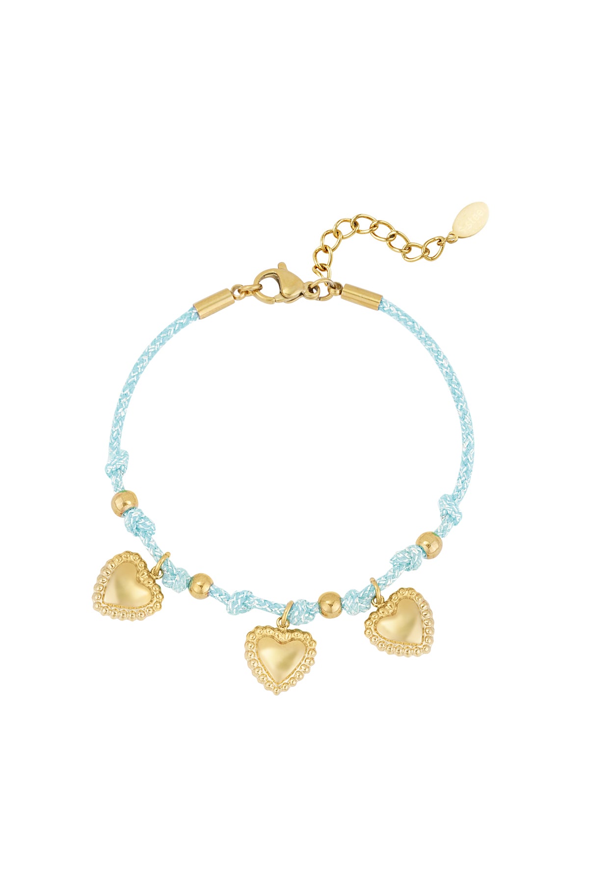 ARMBAND COZY HEARTS BLAUW