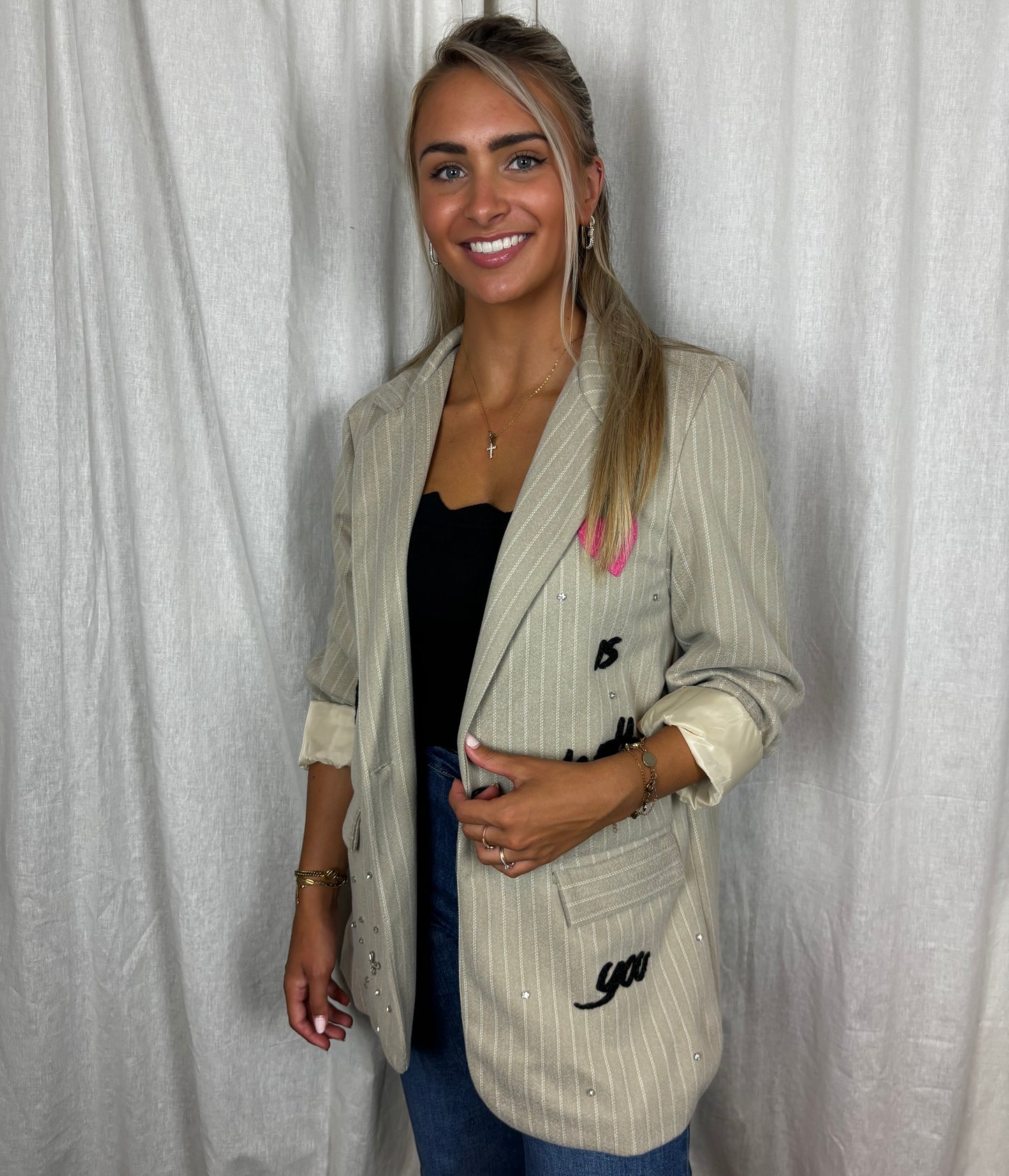 BLAZER LOES BEIGE