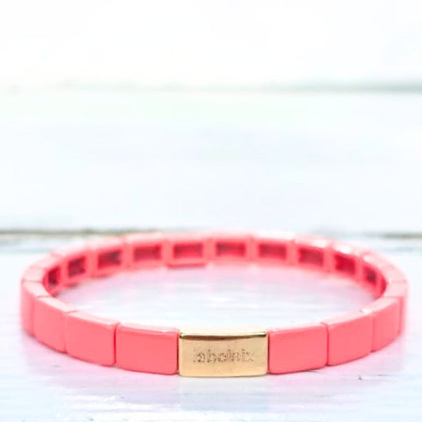ARMBAND EMAILLE ROZE- LABEL SIX
