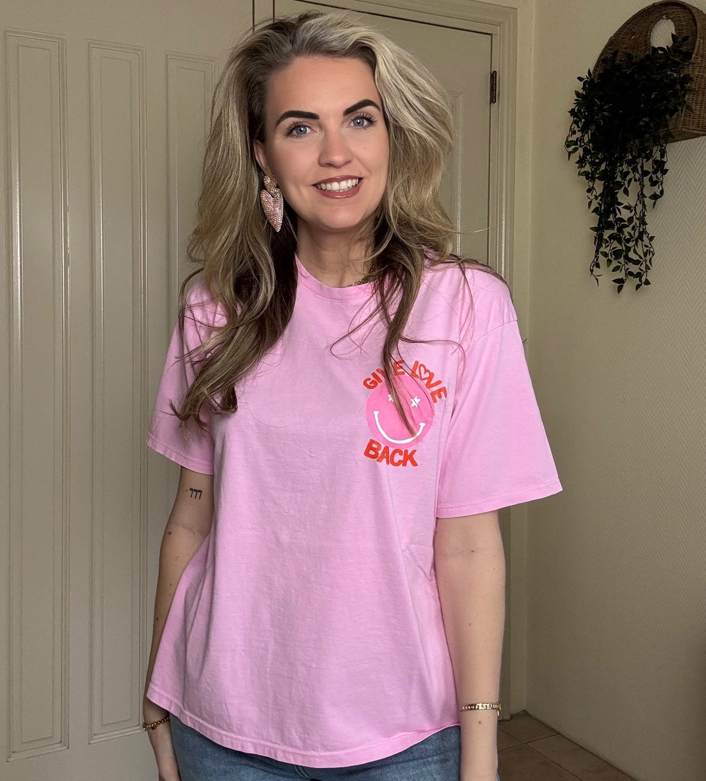 T-SHIRT SMILEY ROZE