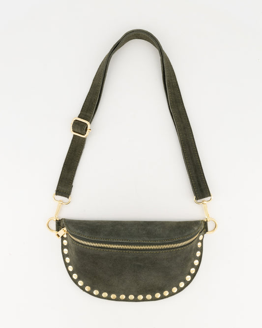 TAS DEBBY GROEN SUEDE D49