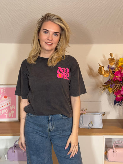 T-SHIRT AMORE GRIJS