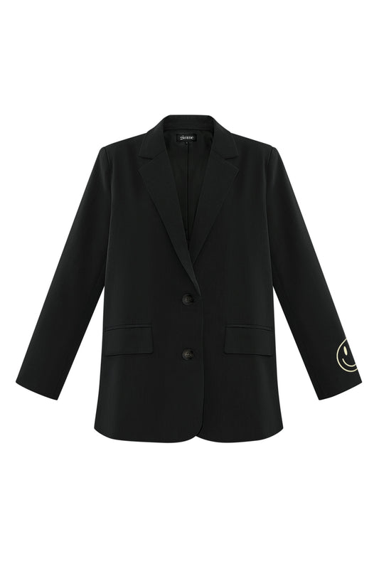 BLAZER SMILEY ZWART