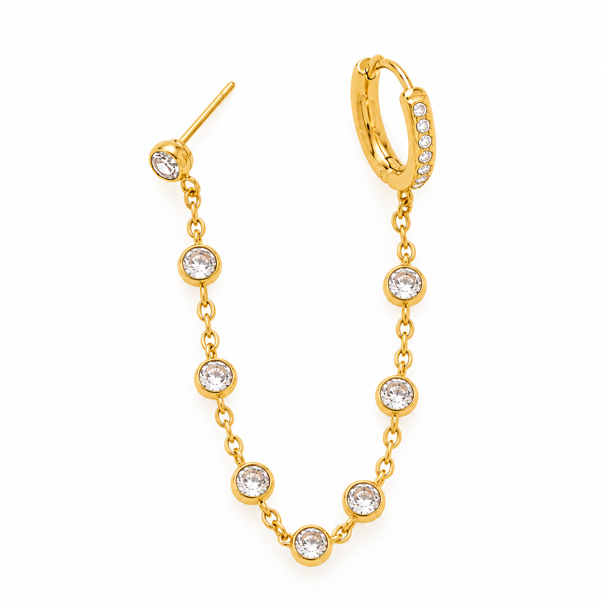 OORBEL STRASSY STRASS GOUD Kinaofashionboutique