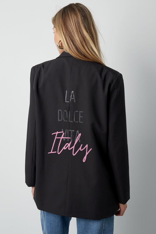 BLAZER LA DOLCE VITA ZWART