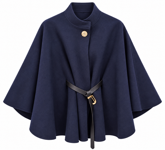 PONCHO VEST NAVY Kinaofashionboutique