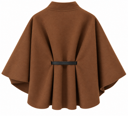 PONCHO VEST LICHT BRUIN Kinaofashionboutique