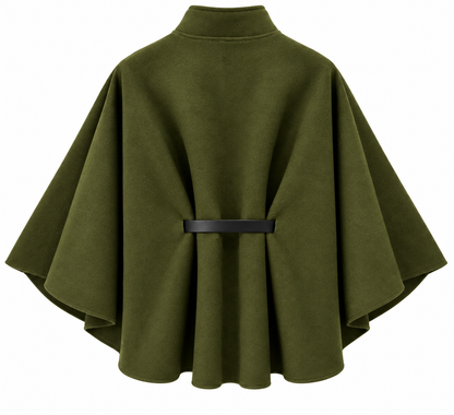 PONCHO VEST ARMY Kinaofashionboutique