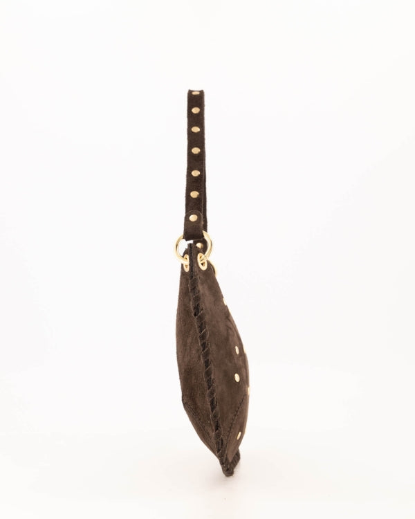 TAS CASEY SUEDE BRUIN Kinaofashionboutique