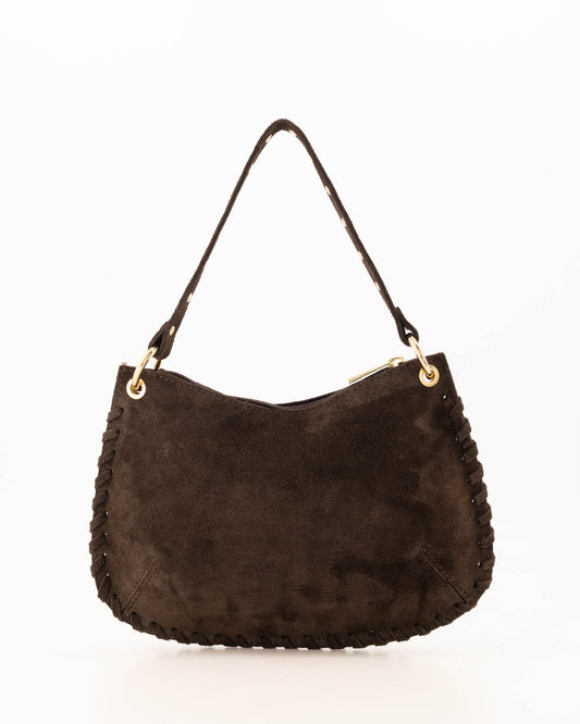 TAS CASEY SUEDE BRUIN Kinaofashionboutique