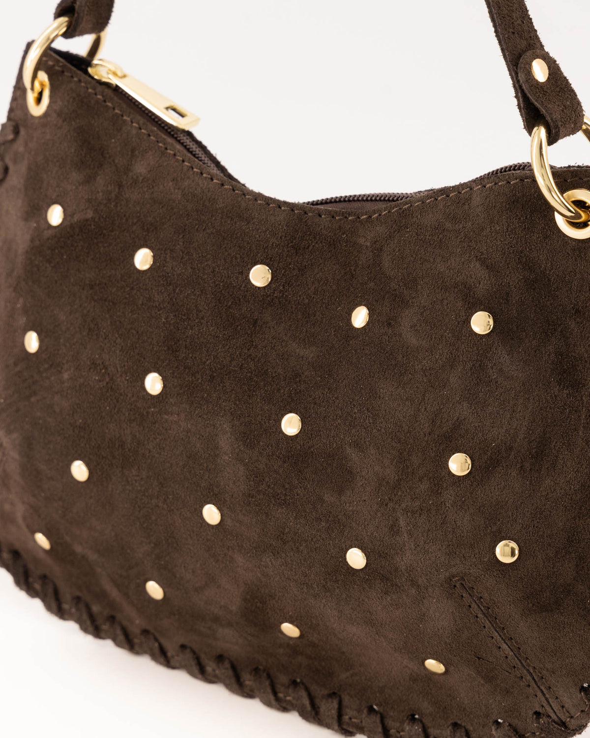 TAS CASEY SUEDE BRUIN Kinaofashionboutique