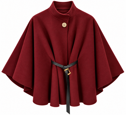 PONCHO VEST BORDEAUX Kinaofashionboutique